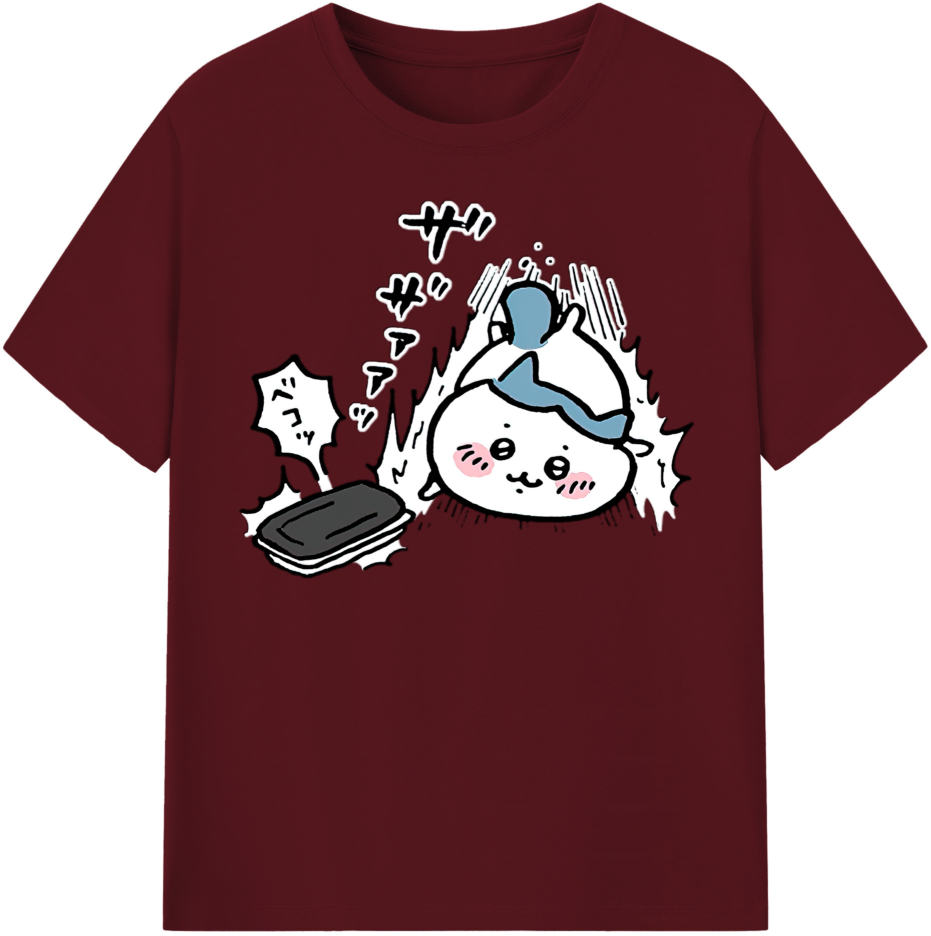 （画像用） ちいかわ ハチワレ Chii-kawa hachiware 綿100％半袖Tシャツ（フロントプリント）